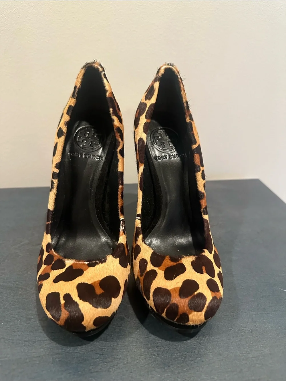 Tory Burch Leopard Pony-Hair High Heel Pumps - Brown/Black